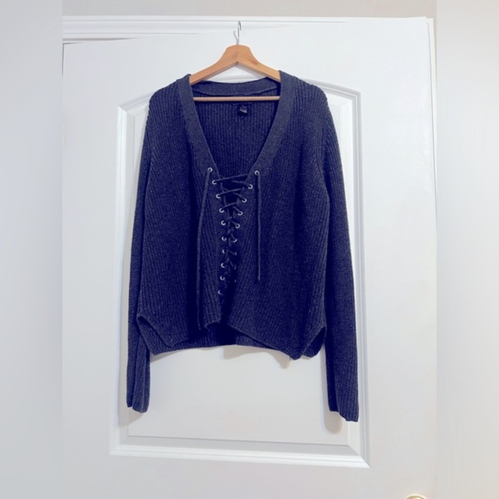 Allegra Gold Front Tie Sweater